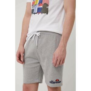 Kraťasy Ellesse Silvan Fleece Short pánské, šedá barva, SHF09162