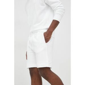 Bavlněné šortky BOSS Boss Casual pánské, bílá barva