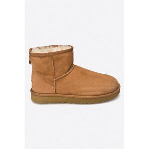 Semišové sněhule UGG Classic Mini II dámské, hnědá barva, 1016222.CHE