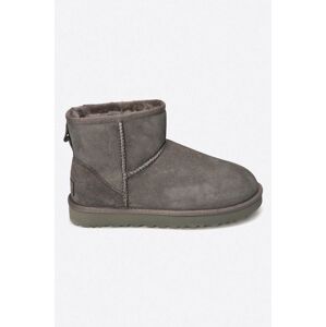 Semišové sněhule UGG Classic Mini II dámské, šedá barva, na plochém podpatku, zateplené, 1016222.GRY