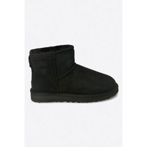 Semišové sněhule UGG Classic Mini II dámské, černá barva, 1016222.BLK