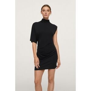 Šaty Mango Lore1 černá barva, mini, jednoduché