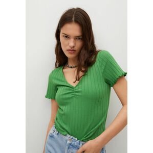 Tričko Mango HERA dámské, zelená barva
