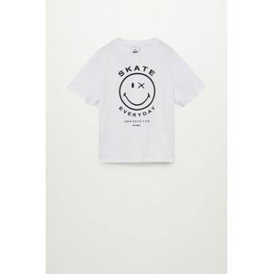 Mango Kids - Dětské tričko Smiley 110-164 cm