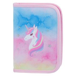 Školní penál Baagl klasik dvě chlopně Rainbow Unicorn