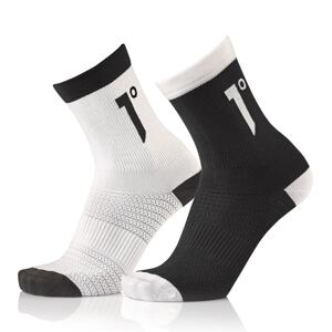 FIRST DEGREE First Degree ponožky 1° MTB Socks - black & white BLACK velikost 7 - 9