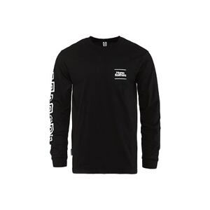 HORSEFEATHERS Triko Chess LS - black BLACK velikost M