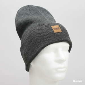 Kulich Urban Classics Leatherpatch Long Beanie Dark Grey