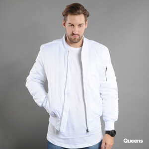 Bomber bunda Urban Classics Basic Bomber Jacket White