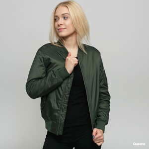 Dámský bomber Urban Classics Ladies Basic Bomber Jacket Green