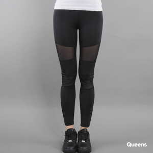 Legíny Urban Classics Ladies Tech Mesh Leggings Black