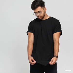 Tričko s krátkým rukávem Urban Classics Asymetric Long Tee Black