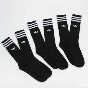 Ponožky adidas Originals 3Pack Solid Crew Sock černé / bílé