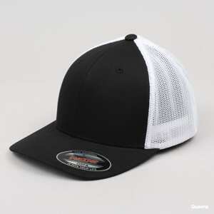 Kšiltovka Yupoong Flexfit Mesh Trucker 2-Tone černá / bílá / šedá