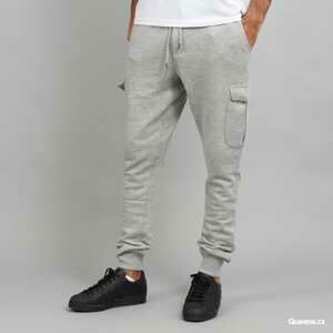 Tepláky Urban Classics Fitted Cargo Sweatpants melange šedé