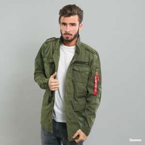 Plátěná bunda Alpha Industries Huntington tmavě olivová