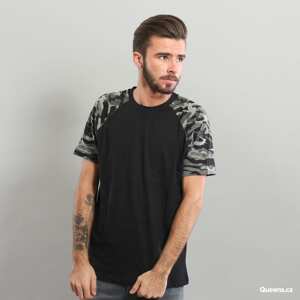 Tričko s krátkým rukávem Urban Classics Raglan Contrast Tee Black camo