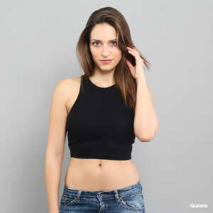 Dámské tričko Urban Classics Ladies Cropped Rib Top černé