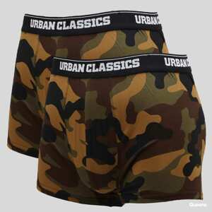 Urban Classics 2-Pack Camo Boxer Shorts camo zelené