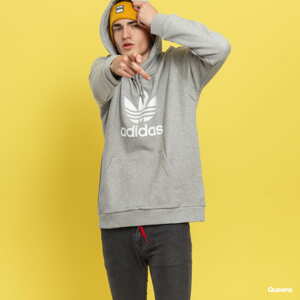 Mikina adidas Originals Trefoil Hoodie melange šedá