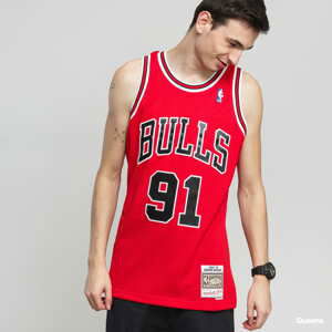 Dres Mitchell & Ness NBA Swingman Jersey Chicago Bulls Dennis Rodman #91 červený