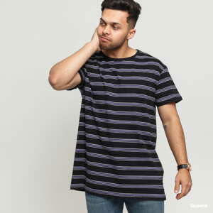 Tričko s krátkým rukávem Urban Classics Multicolor Stripe Tee černé / šedé / fialové / bílé