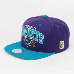 Snapback Mitchell & Ness Team Arch Charlotte Hornets fialová / tyrkysová / šedá