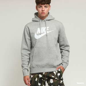 Mikina Nike M NSW Club Hoodie PO BB melange šedá