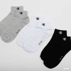 Ponožky Champion 3 Pack Ankle Socks melange šedé / bílé / černé