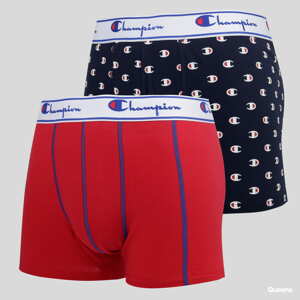 Champion 2 Pack Boxers Small Logo navy / červené