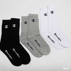 Ponožky Champion 3 Pack Crew Socks melange šedé / bílé / černé