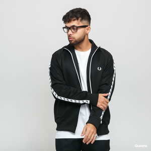 Mikina FRED PERRY Taped Track Jacket černá / bílá