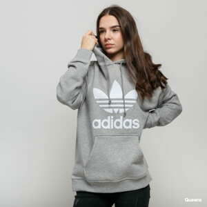 Dámská mikina adidas Originals Trefoil Hoodie melange šedá / bílá