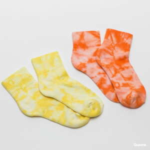 Ponožky Urban Classics Tie Dye Socks Short 2-Pack oranžové / žluté