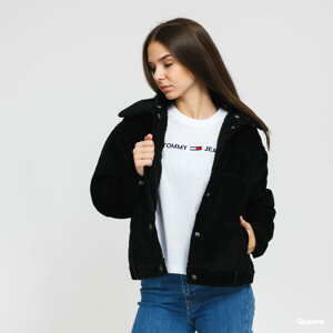 Podzimní bunda Urban Classics Ladies Oversized Corduroy Sherpa Jacket černá