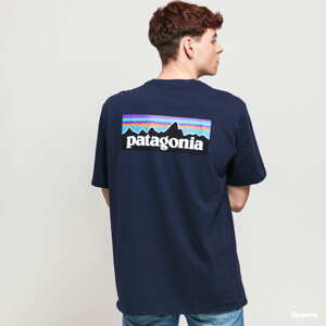 Tričko s krátkým rukávem Patagonia M's P6 Logo Responsibili Tee Navy