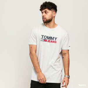 Tričko s krátkým rukávem TOMMY JEANS M Corp Logo Tee melange světle šedé