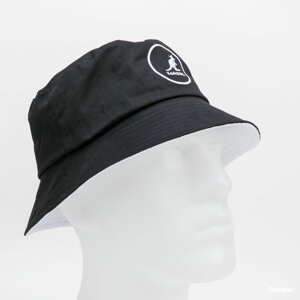 Klobouk KANGOL Cotton Bucket černý / bílý