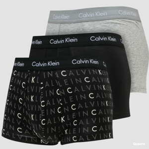 Calvin Klein 3 Pack Low Rise Trunks C/O černé / melange šedé