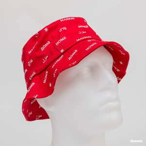 Klobouk Urban Classics Maison Bucket Hat červený / bílý