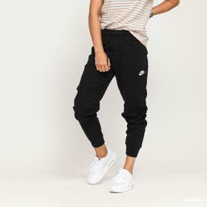 Tepláky Nike Women's Mid-Rise Fleece Pants Black/ White