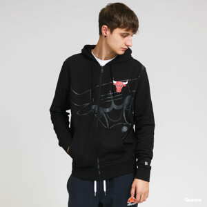 Mikina New Era NBA Big Logo Full Zip Hoody Chicago Bulls černá