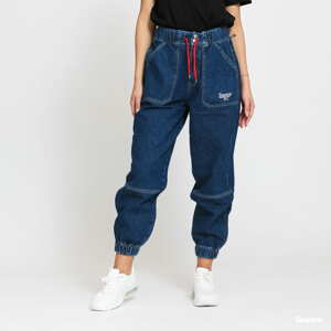 Dámské jeans TOMMY JEANS W Elasticated Denim Pant plaid mix blue rigid