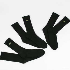 Ponožky LACOSTE 3Pack Crew Cut Socks černé