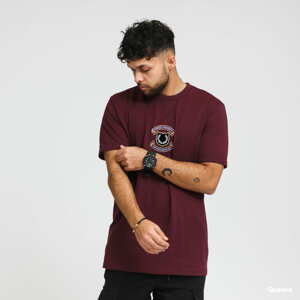 Tričko s krátkým rukávem FRED PERRY Embroidered Sheild Tee vínové