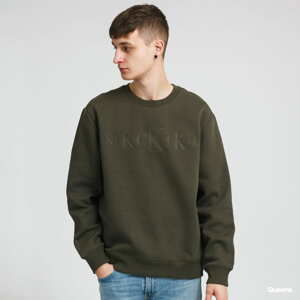 Mikina CALVIN KLEIN JEANS M CK Eco Crew Neck tmavě olivová