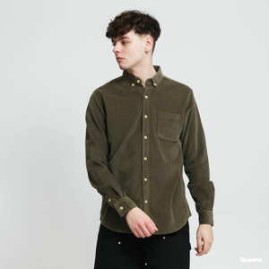 Pánská košile Urban Classics Corduroy Shirt Green