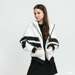 Větrovka Urban Classics Ladies Crinkle Batwing Jacket bílá / černá