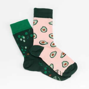Ponožky Many Mornings Green Avocado Socks tmavě zelené / růžové / zelené