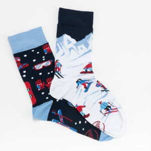 Ponožky Many Mornings Alpine Ski Socks navy / bílé / modré / červené